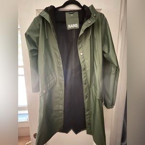 Never worn RAINS rain coat XS
